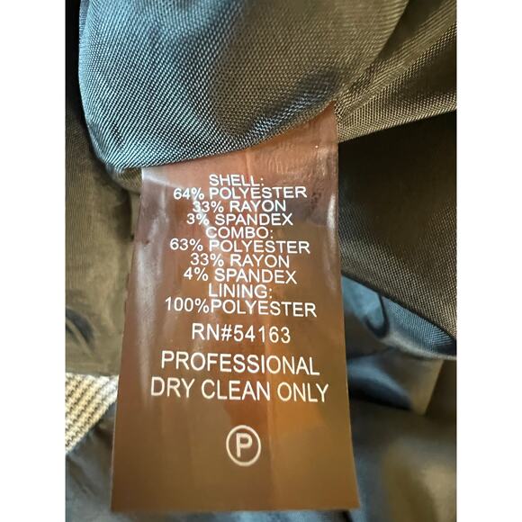 Calvin Klein Women's Dress Plaid Sheath Sleeveless Business Size 6 - Picture 8 of 9